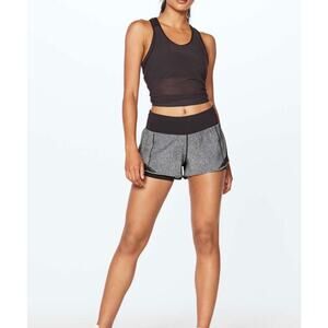 Lululemon Hotty Hot 4” Short (Naked) Fractal Alpine Black and White Size 6